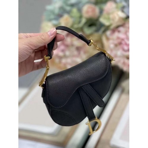 DIOR SATTELTASCHE mini Ziegenleder C8160 schwarz