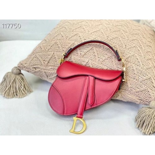 DIOR KLEINE SATTELTASCHE Kalbsleder M0445CW rot