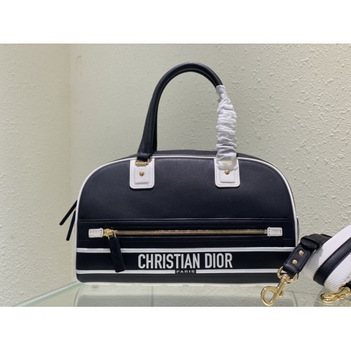DIOR mittelgroße Tragetasche aus Leder C9189 schwarz