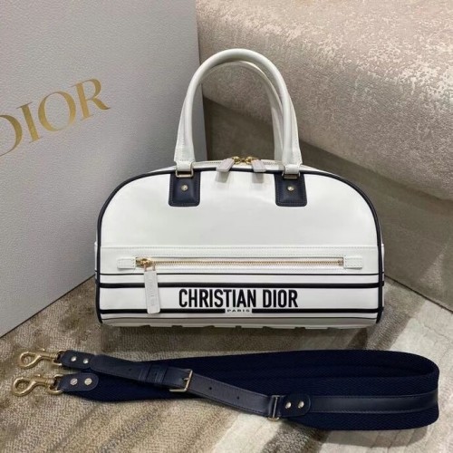 DIOR mittelgroße Tragetasche aus Leder C9189 weiß
