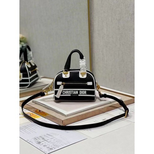 DIOR kleine Tragetasche aus Leder C9201 schwarz