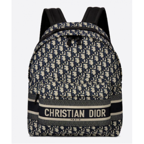 DIORTRAVEL RUCKSACK Blau Dior Oblique Jacquard M6104STZQ
