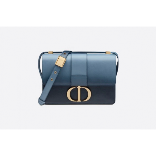 Dior 30 MONTAIGNE TASCHE Indigoblaues Kalbsleder mit Farbverlauf M9203U