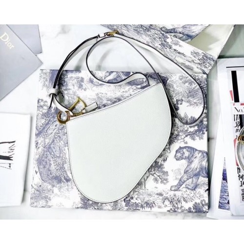 Dior CLUTCH SATTELKALBSLEDER S5642 weiß