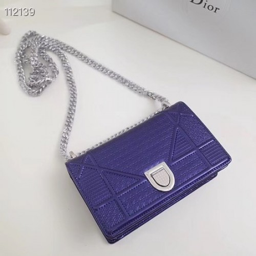 Dior DIORAMA Lederkettentasche S0328 blau