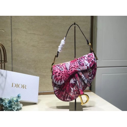 Dior GEBORDUURDE SATTEL-TAS AD0158 Phoenix