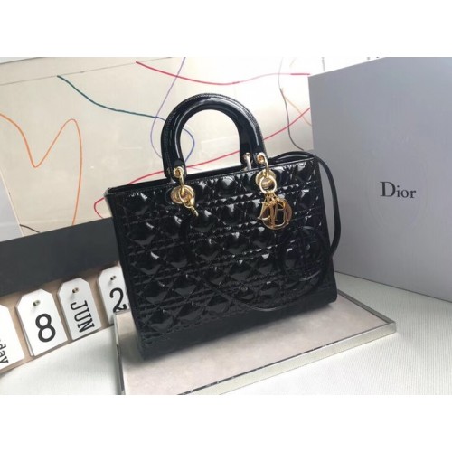 Dior GROSSE LADY DIOR LAMMLEDERTASCHE CAL44560 schwarz