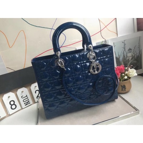 Dior GROSSE LADY DIOR LAMMLEDERTASCHE CAL44560 blau