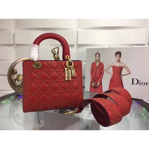 Dior Lady Dior Tasche Original Schafsleder CD3892 Rot