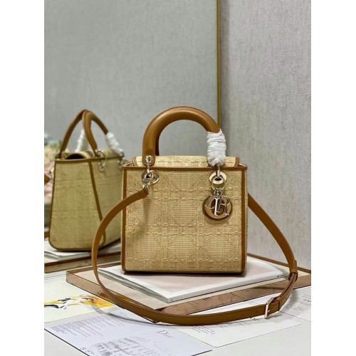 Dior MITTLERE LADY D-LITE TASCHE C9620 Apricot Dior MITTLERE LADY D-LITE TASCHE C9620 Apricot