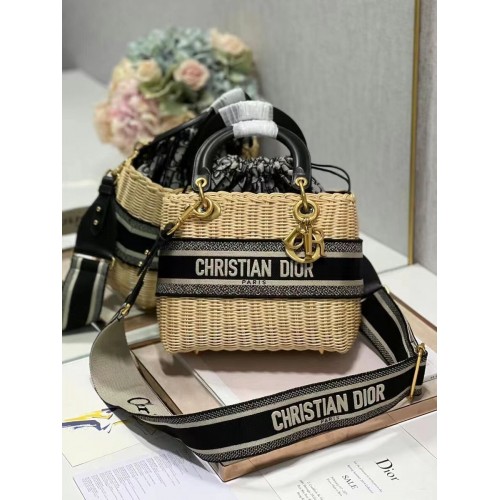 Dior MEDIUM LADY Webtasche C9916 schwarz