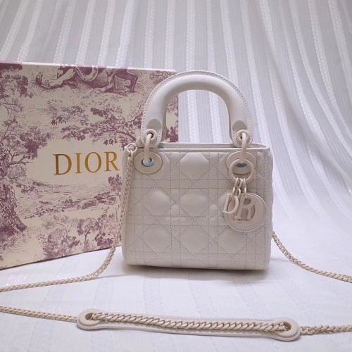 Dior MINI LADY DIOR KALBSLEDERTASCHE M0505 Weiß