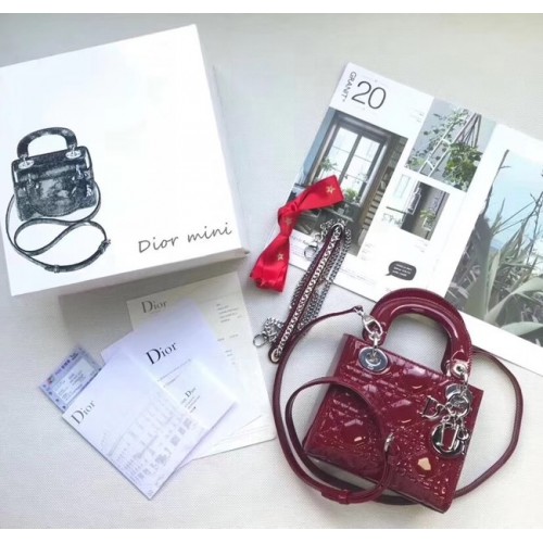 Dior MINI LADY DIOR KALBSLEDERTASCHE M0505O bordeaux