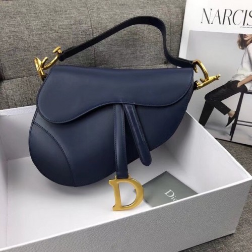 Dior MINI SATTELTASCHE KALBSLEDER M0447 dunkelblau