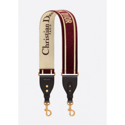 Dior Oblique Schulterriemen aus besticktem Samt S8540CWVF-4 Burgund Dior Oblique Schulterriemen aus besticktem Samt S8540CWVF-4 Burgund