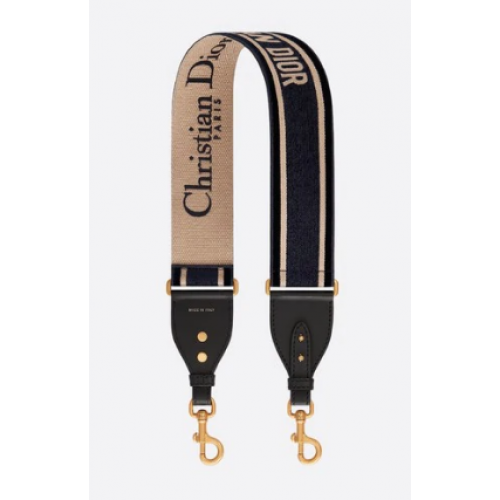 Dior Oblique Schulterriemen aus besticktem Samt S8540CWVR-2 Blau Dior Oblique Schulterriemen aus besticktem Samt S8540CWVR-2 Blau