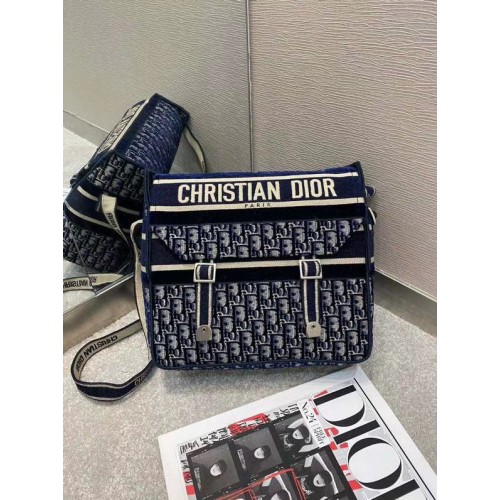 Dior Oblique-Stickerei DIORCAMP BAG M1291 Blau