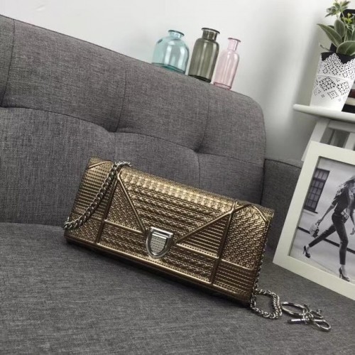 Dior Original Mini-Schultertasche aus Rindsleder 3780 Bronze