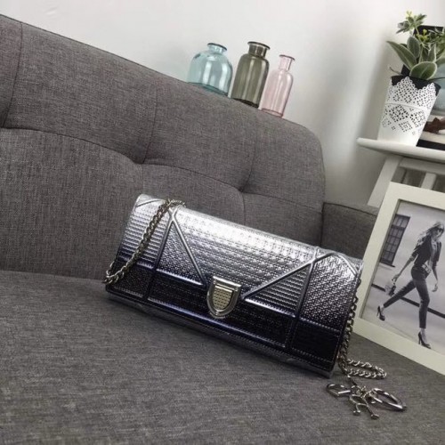 Dior Original Rindsleder Mini Umhängetasche 3780 Silber&Schwarz