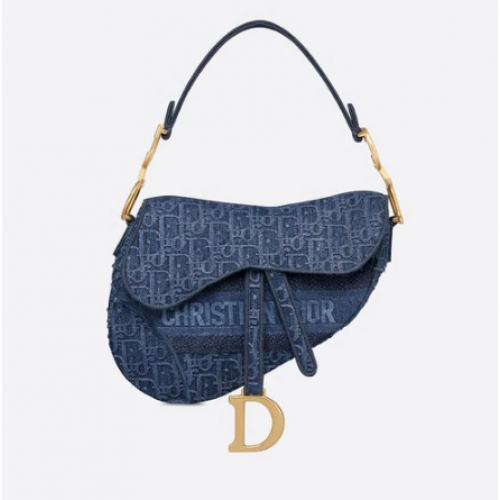 Dior SADDLE DENIM CANVAS TASCHE M928 blau