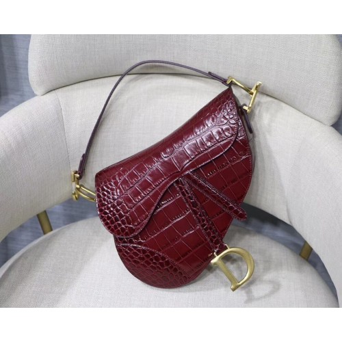 Dior SADDLE TASCHE AUS WEICHEM KALBSLEDER C9045 Burgund