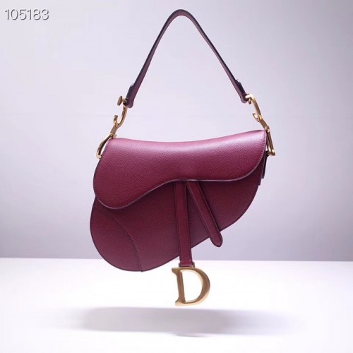 Dior SADDLE-TAS VAN KALFSLEER M0446CW Wein