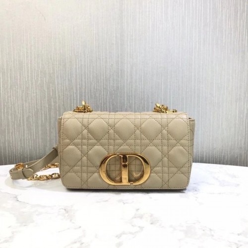 Dior KLEINE DIOR CARO TASCHE Weiches Cannage-Kalbsleder M9241 Beige