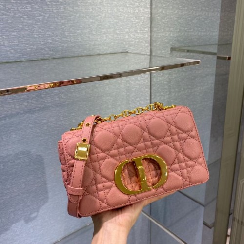 Dior KLEINE DIOR CARO TASCHE Weiches Cannage-Kalbsleder M9241 Rosa