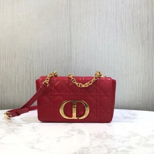 Dior KLEINE DIOR CARO TASCHE Weiches Cannage-Kalbsleder M9241 rot