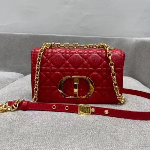 Dior KLEINE DIOR CARO TASCHE Rot Weiches Cannage-Kalbsleder M9241