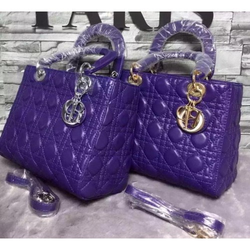 Dior Small Lady Dior Tasche Schafsleder CD6322 Violett
