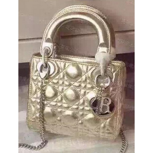 Dior Mini Lady Dior Tasche Schafsleder CD5500 Gold