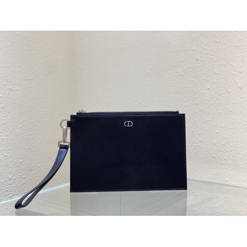 Dior kleine Cluth Bag aus Lammleder C6113 Schwarz