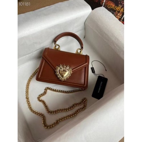 Dolce Gabbana Origianl Leder Umhängetasche 4011 braun