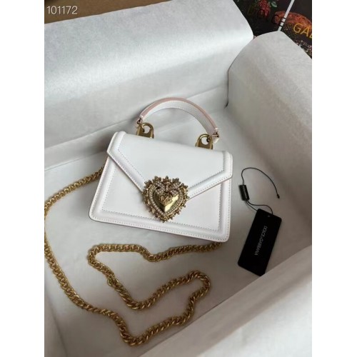 Dolce Gabbana Origianl Leder Umhängetasche 4011 weiß