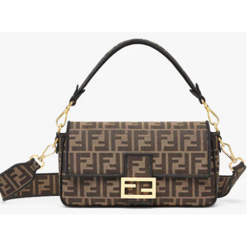 FENDI Baguette Brown Stofftasche 8BR600