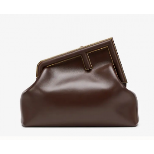 FENDI FIRST MEDIUM Ledertasche 8BP127AB Dunkelbraun