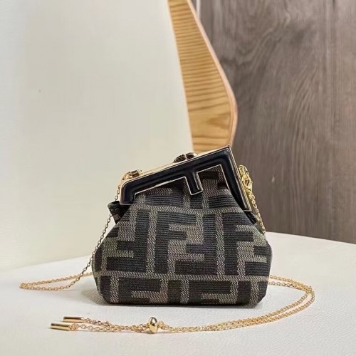 FENDI FIRST Mini-Stofftasche 5FB2321 schwarz