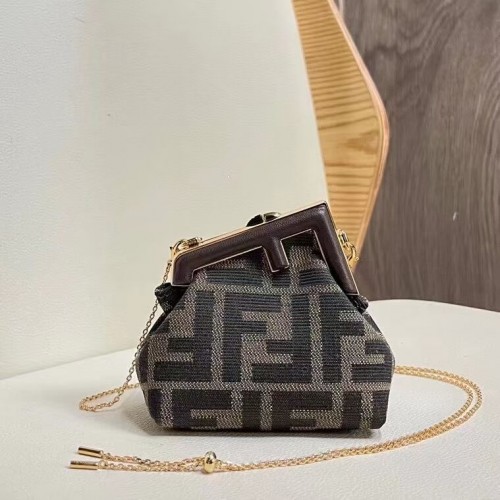 FENDI FIRST Mini-Stofftasche 5FB2321 braun