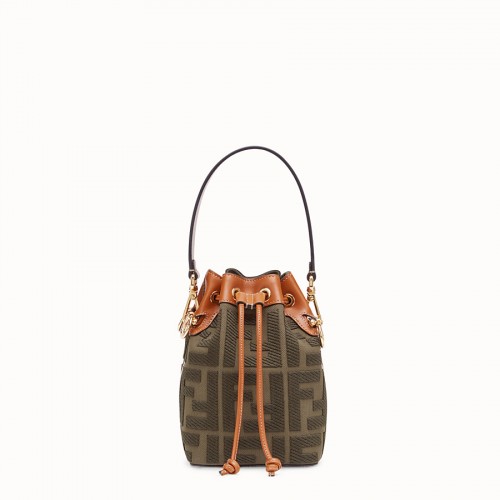FENDI MON TRESOR Mini-Tasche aus grünem Canvas 8BS010