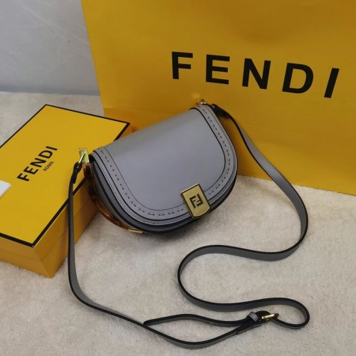 FENDI MOONLIGHT Ledertasche 8BT346A grau