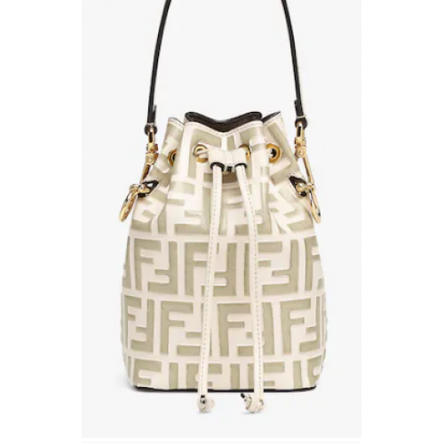 FENDI Mini-Tasche Mon Tresor aus Leder 8BS010 Beige