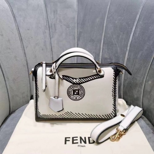 FENDI Original Ledertasche FD6588 Weiß