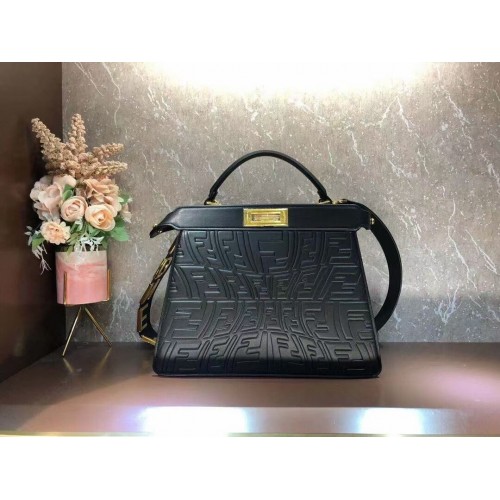 FENDI PEEKABOO ICONIC ESSENTIALLY Ledertasche F1519 schwarz