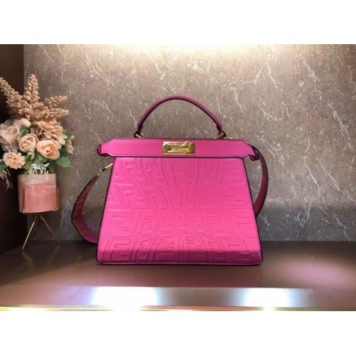 FENDI PEEKABOO ICONIC ESSENTIALLY Ledertasche F1519 Rose