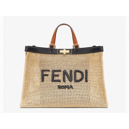 FENDI PEEKABOO ICONIC Ledertasche 8BN245 Beige
