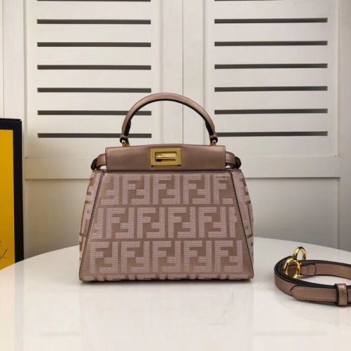 FENDI PEEKABOO ICONIC Ledertasche F0335 rosa