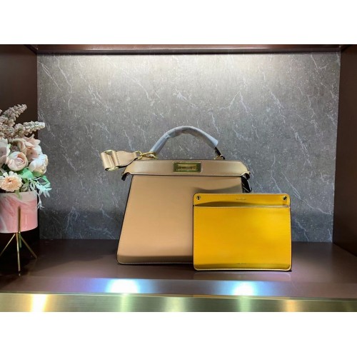FENDI PEEKABOO ISEEU MEDIUM Ledertasche 8BN321A6 apricot