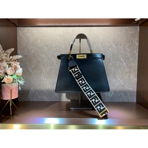 FENDI PEEKABOO ISEEU MEDIUM Ledertasche 8BN321A6 schwarz