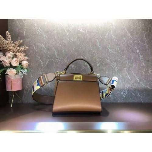 FENDI PEEKABOO ISEEU KLEINE Ledertasche F1615 schwarzgrün
